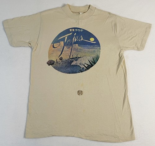 Camiseta vintage ZZ TOP 1976 TEJAS pequeña - Imagen 1 de 3