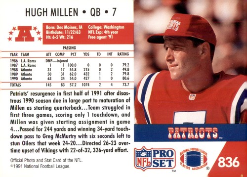 S2R8: 1991 Pro Set Football Cards Complete Your Set - Picture 50 of 74