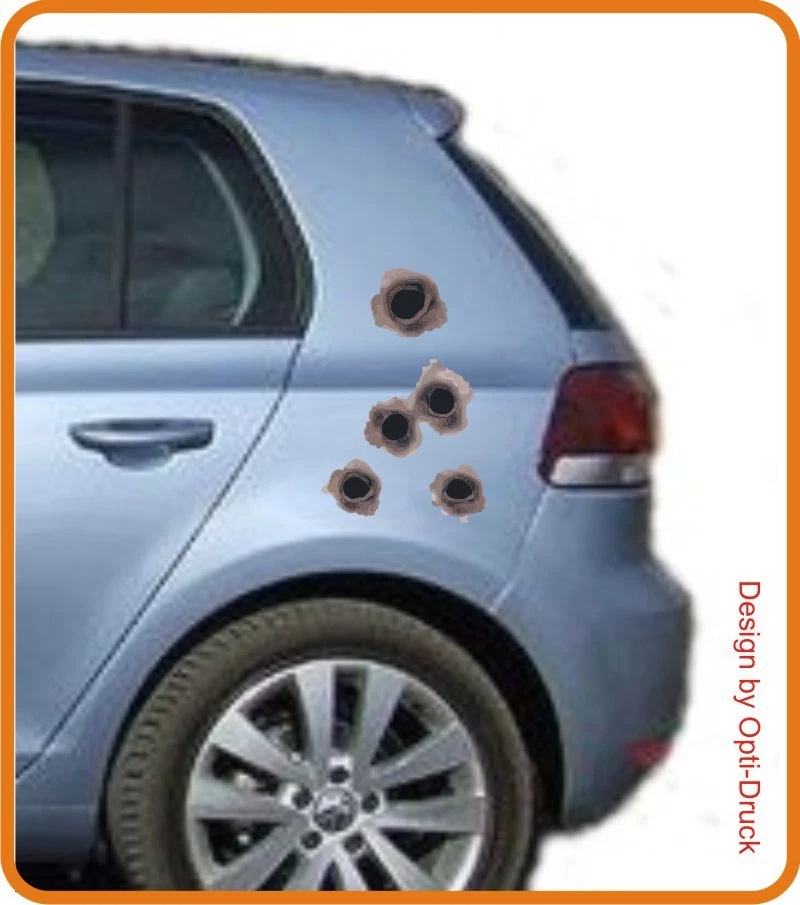 Kojote, Lustig, Beulen, Autoaufkleber 12x10cm, Sticker Auto Tuning