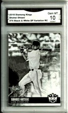2018 Panini Diamond Kings Black And White SP Shohei Ohtani Rookie GMA 10 #76 RC