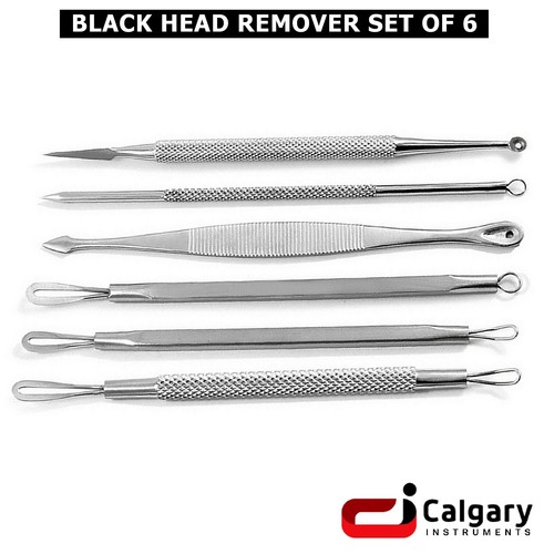 Comedone Extractors Acne Blackhead Remover Set Of 6 Pimple Blemish Cleaning Tool - Bild 1 von 3