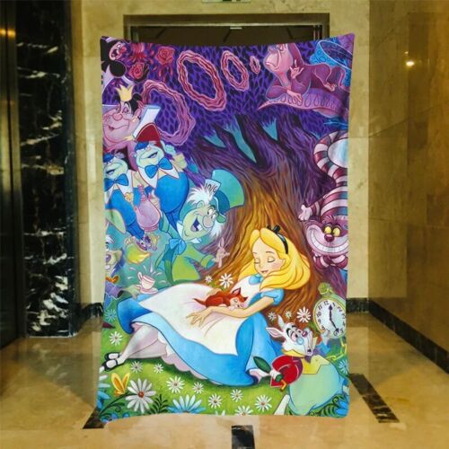 Alice in Wonderland Customized Blanket Warm Plush Blankets Household quilt new - Picture 3 of 41