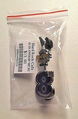 New Hard Rock Hotel & Casino 2012 Tampa 8th Anniversary Pin Purple/Black Guitar  - Picture 3 of 3