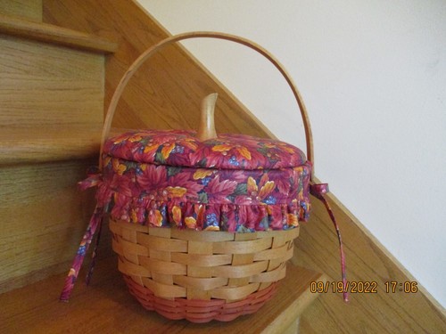 Juego de canasta de calabaza Longaberger y tapa 95 ¡primero! Follaje de otoño *¡envío incluido!* - Imagen 1 de 13