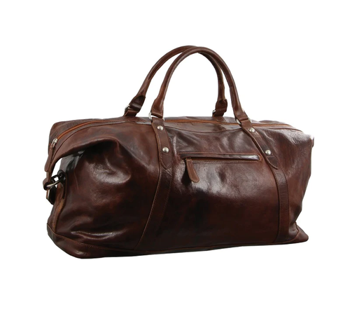 Pierre Cardin - PC2824 Rustic Leather Overnight Bag - Cognac - Picture 4 of 4
