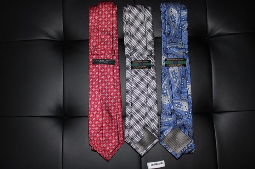3-Pack Designer Silk Ties – Alexander Julian & Bloomingdale’s – Paisley, Plaid - Picture 4 of 5