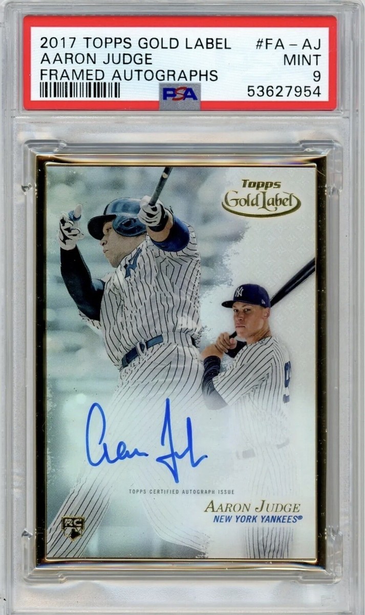 新素材新作 Topps 2017 Gold 9 PSA - Auto Judge Aaron Label Topps