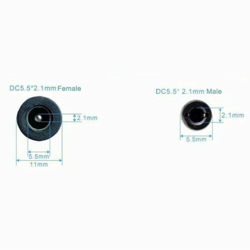 Male Female 12V 24V LED Connector DC Power Adapter Extension Cable 5.5mm x 2.1mm - Picture 4 of 6