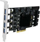 Febsmart PCIE X4 to 4X Channels 8-Ports Superspeed 5Gbps USB 3.0 Expansion Card
