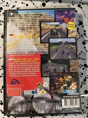 PC Cd-rom Road Rash Motorcycle Racing Game EA - Afbeelding 2 van 4
