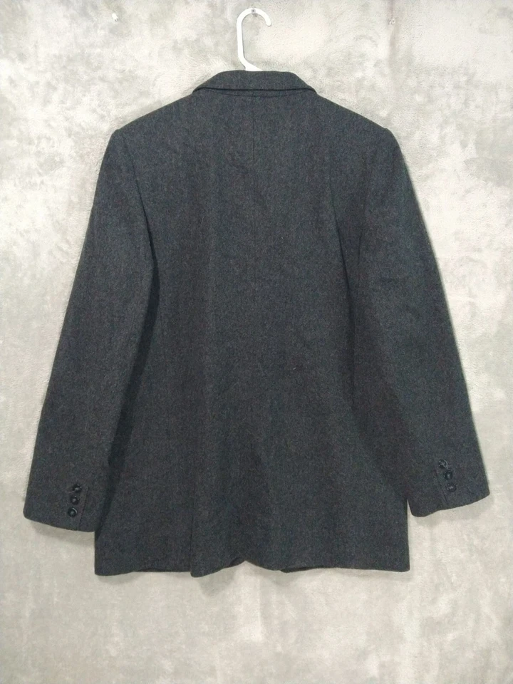 Blazer Eddie Bauer Mujer Grande Alto Gris Lana Tres Botones Chaqueta Deportiva Foto 2 de 4