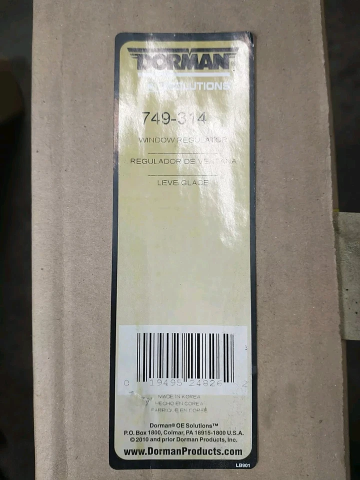 Regulador de ventana eléctrica delantero izquierdo Dorman 749-314 solo para 01-06 Hyundai Santa Fe Foto 4 de 4