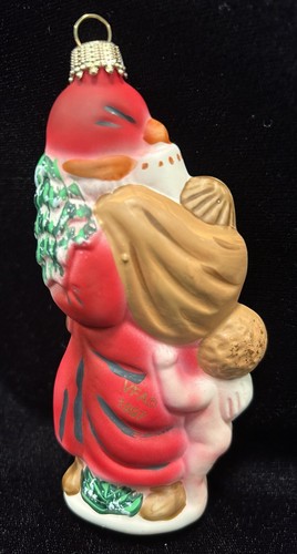VAILLANCOURT FOLK ART SANTA WITH ANGEL ORNAMENT, 1997, OR507 - Picture 6 of 12