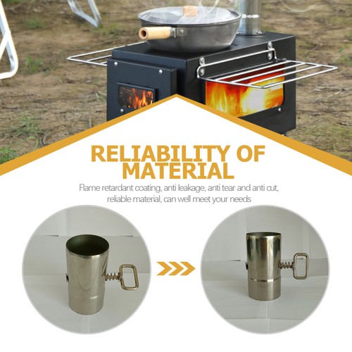 Outdoor Ofenrohr Abgas verstellbar Schornstein Abgasrohr Camping Abgasrohr - Bild 11 von 12