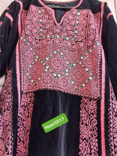 Vintage traditionelles palästinensisches jordanisches Stickerei Kleid Hochzeit handgefertigt - Bild 17 von 19