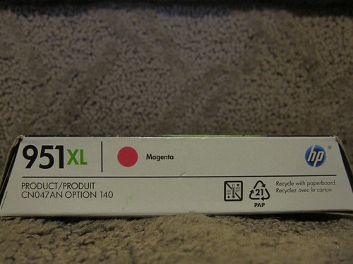 HP CN047AN Magenta Ink Cartridge Genuine OEM NEW # 951XL 951 JUL/2020 - Picture 2 of 4