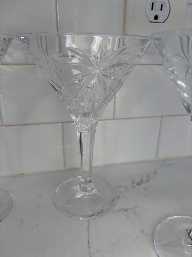 4-Godinger Shannon Crystal South Beach Martini Glass Palm Tree - Picture 4 of 15
