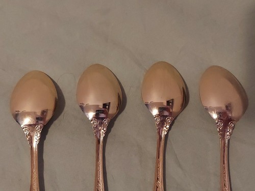 4 Barclay Geneve GOLDEN ROYAL CROWN Gold Electroplate Stainless Table Spoons - Picture 3 of 4