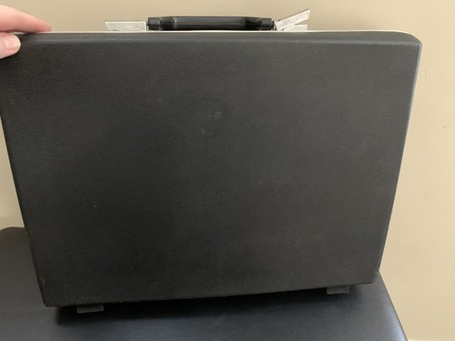 Vintage 70s Samsonite Executive Hardshell Briefcase No Keys Laptop Carryon Black - Bild 18 von 18