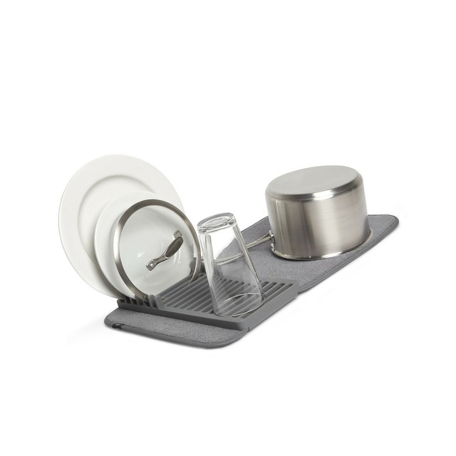 Umbra Udry Mini Dish Rack and Drying Mat, Charcoal, 20 x 13", eBay