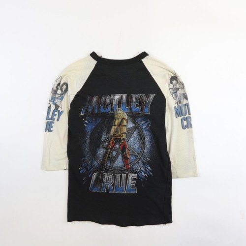 Vintage Motley Crue Shout At The Devil Tour Raglan T-Shirt Size Small Band 80s - Picture 2 of 10