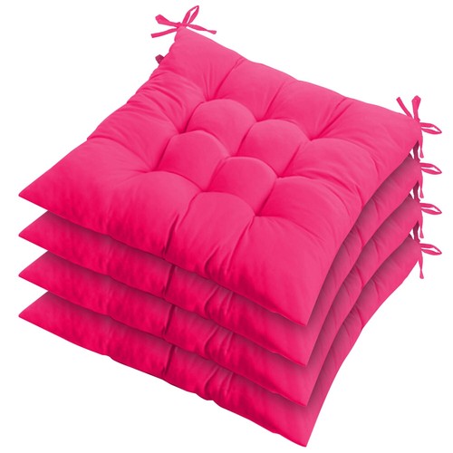 4Pack 16" x16" Chair Cushion Pads Seat Cushion Pillows w/Ties For Dining Kitchen - Picture 20 of 34