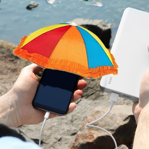 2x Mini Sun Umbrella for Cell Phone Sun Shade Phone Holder Cooling Random Color - Photo 2 sur 12