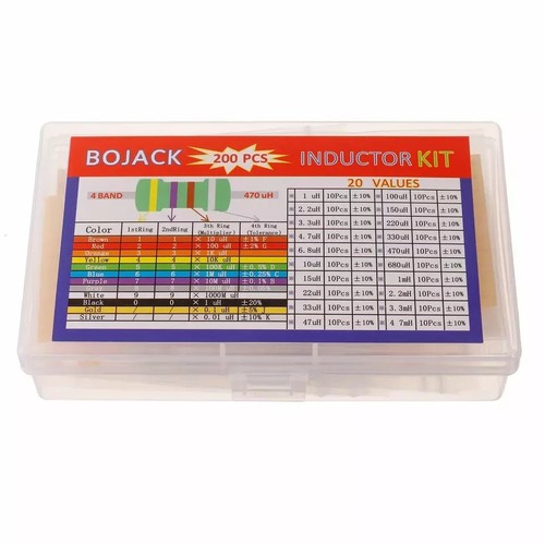 20 Werte 200 Stück Induktivität 1 μH bis 4,7 mH 0,5 W Farbringinduktivität 1/2 Watt - Bild 4 von 5
