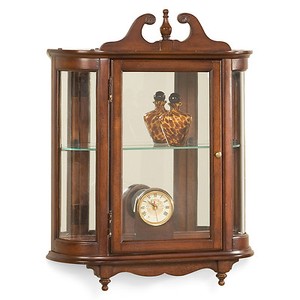 Westbrook Wall Mounted Curio Cabinet Plantation Cherry Finish Image Is Loading Westbrook Wall Mounted Curio Cabinet Plantation Cherry Finish