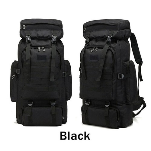 80L Kampfrucksack Rucksack Outdoor Armeerucksack Wandern Trekkingrucksack Bag DE - Bild 14 von 14