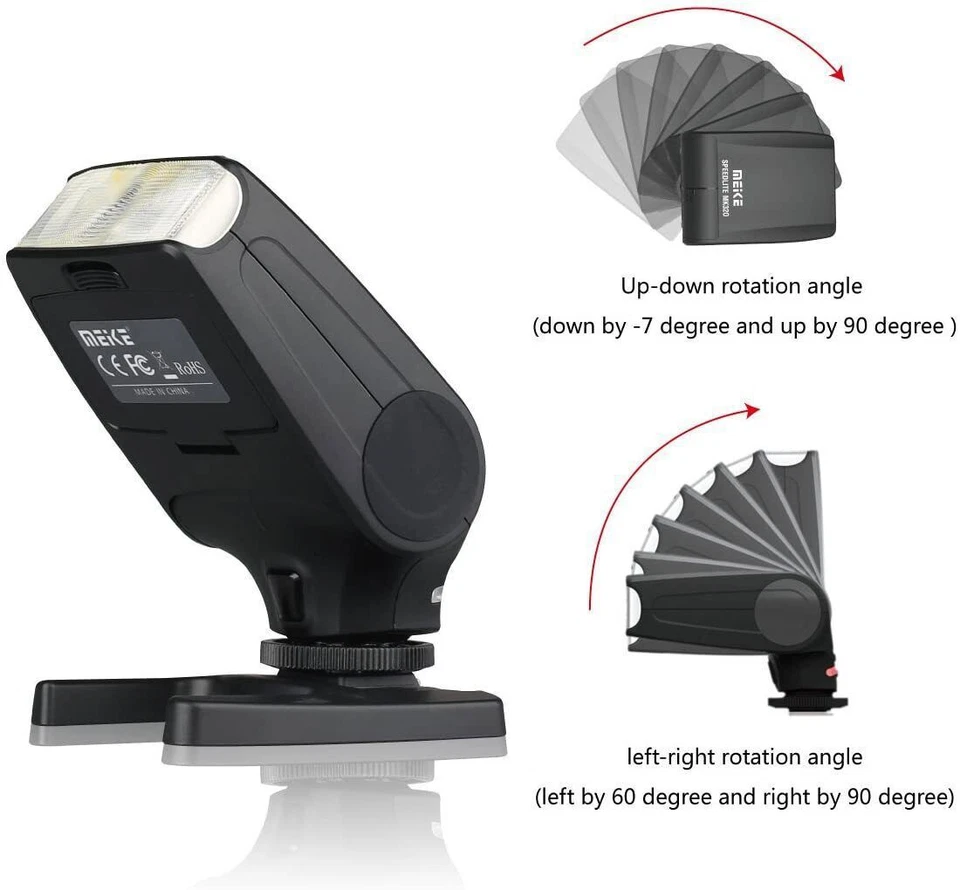 MEIKE MK-320 TTL HSS Flash SpeedLite For Canon Nikon Sony Fuji Panasonic Olympus - Image 4 of 4