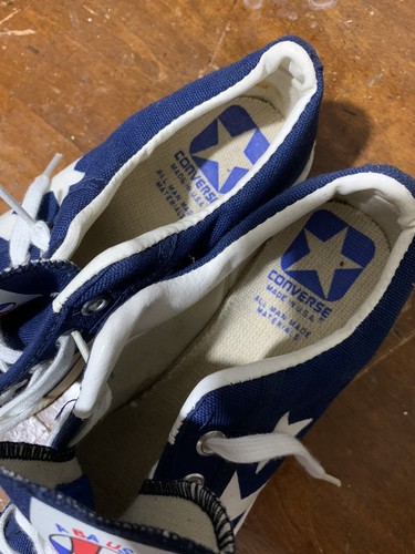 Vintage Converse ABA Dark Blue Canvas USA Made Boys 4 US..NOS 29625 - Picture 13 of 14