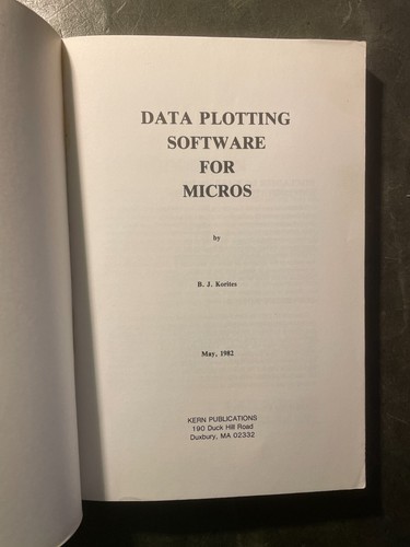Data Plotting Software for Micros by B.J. Korites (Trade Paperback) - 第 3/7 張圖片