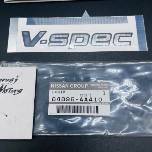 NISSAN genuine V-SPEC Rear Trunk Sticker SKYLINE GTR R34 BNR34 84896-AA410 New - Picture 4 of 6