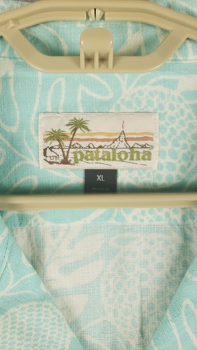 Patagonia Pataloha Mens Hawaiian Shirt Medium Surfer Casual Blue Floral - Picture 5 of 9