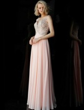 Jovani 62321  Prom Dress Party Evening Long Formal  Cocktail Sexy Peach Size 18