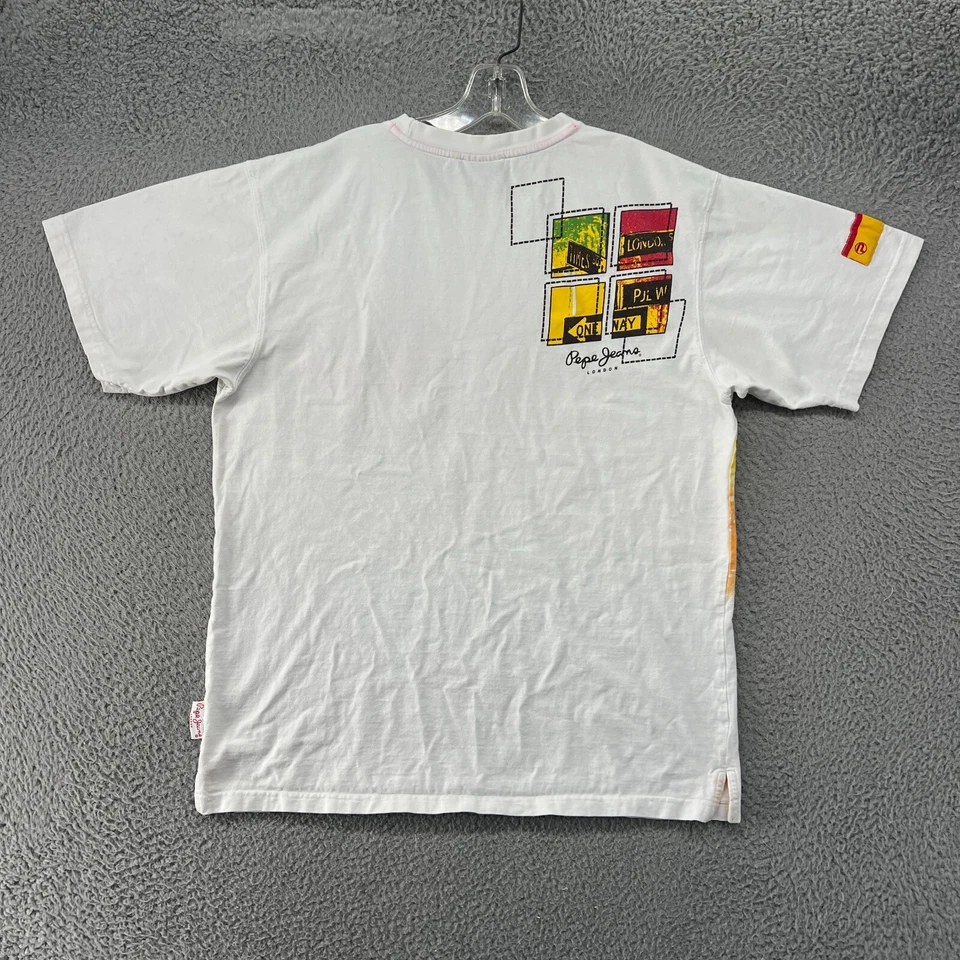 Camisa Pepe Jeans De Colección Para Hombres Extra Grande Años 90 Y2K Streetwear HipHop Rap Camiseta Foto 2 de 4