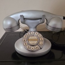 Vintage Microtel phone,Silver,corded,old timely looking
