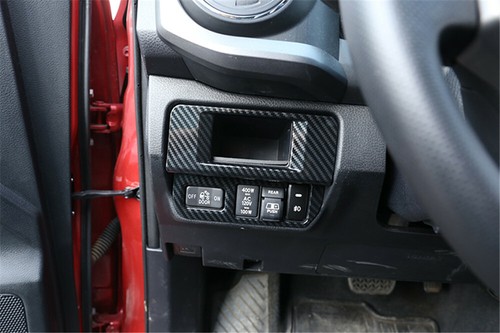 ABS Carbon Fiber Interior Fog Light Switch Button Trim For Toyot@ Tacoma 2016-20 - Picture 4 of 11