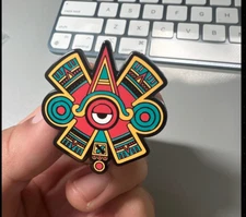 Aztec Symbol Nahui Ollin Enamel Pin Fashion Backpack Decoration, button, #19