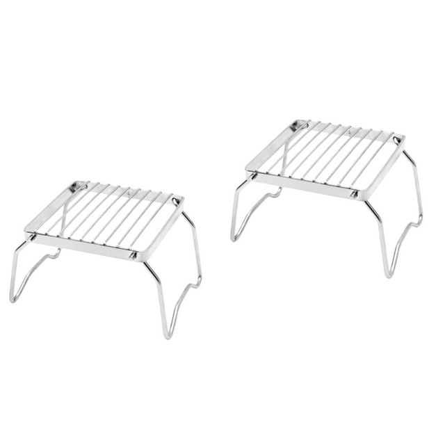 2 stücke Tragbare Grill Grill Edelstahl Klappgrill Grill Mini Pocket BBQ 2 stücke Tragbare Grill Grill Edelstahl Klappgrill Grill Mini Pocket BBQ