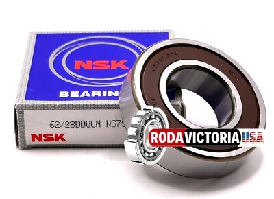 NSK JAPAN 62/28DDU CM BALL BEARING, RUBBER SEALED  28*58*16mm 62/28-2RS