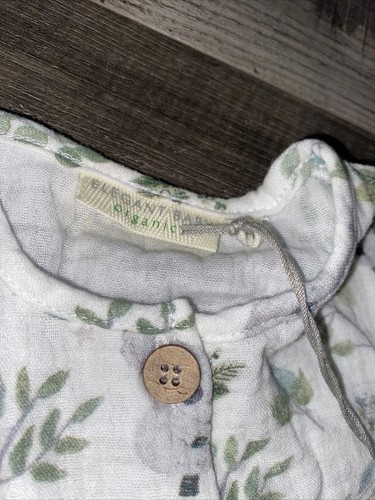 Elegant Baby Organic Koala Print Muslin Baby Jumpsuit 3-6 Months One Piece - Picture 2 of 13