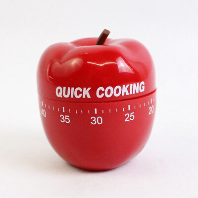 Quick Cooking Red Apple 60 Minute Working Kitchen Timer Vintage Apple Cook