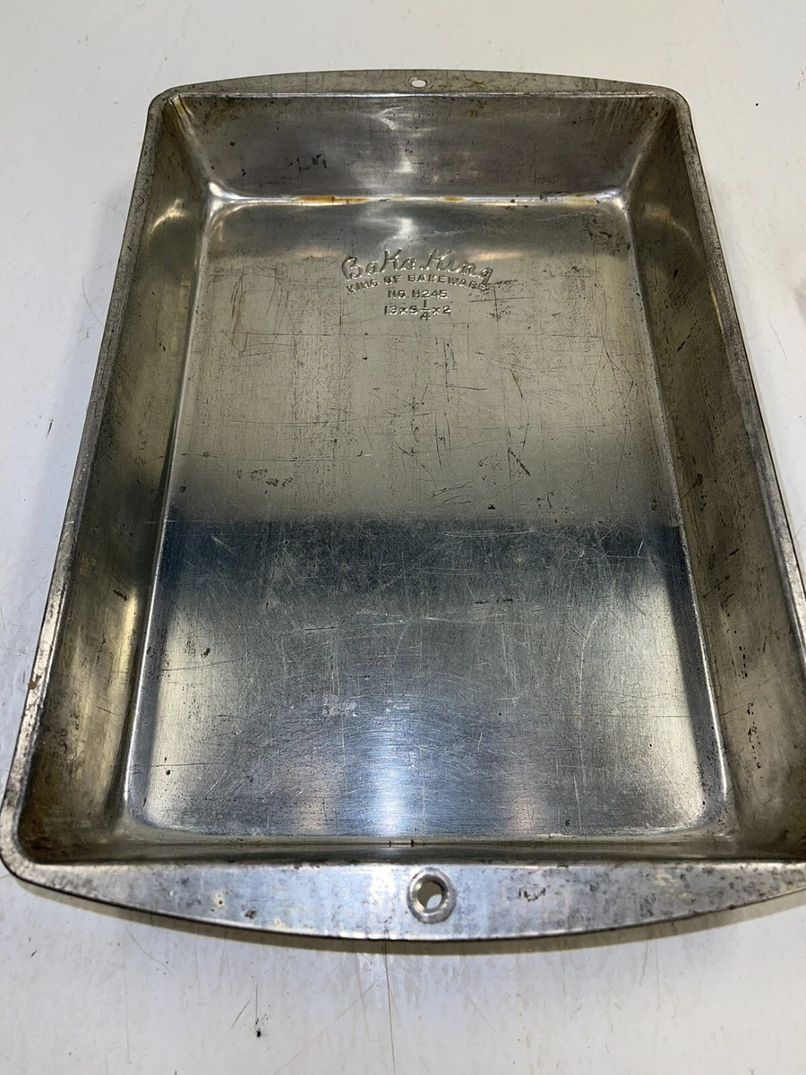 Vintage BAKE KING No. H245 Rectangular Cake Baking Pan 13x9.25x2” & Muffin  Tin