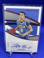 2021-22 Panini Immaculate Collegiate Lonzo Ball Red Ink AUTO /25 UCLA Bulls