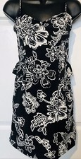 American Eagle Outfitters Black/White Floral Mini Sundress 2