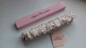 AGENT PROVOCATEUR VERY RARE CUTE IVORY & LILAC BETHANIE GARTER IN GIFT BOX BNWT
