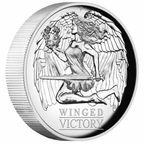Winged Victory 2021 1oz Silver Proof High Relief Coin - Imagen 1 de 4