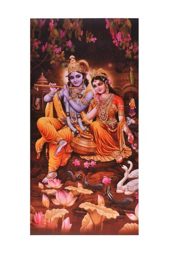 Radha Krishna Sticker Poster Without Frame (24 X 48 Inch) - Picture 1 of 2